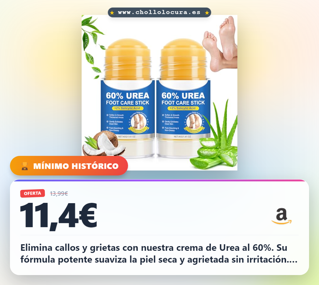 Aprovecha la Crema Urea 60% para pies y manos agrietados al mejor precio de chollo