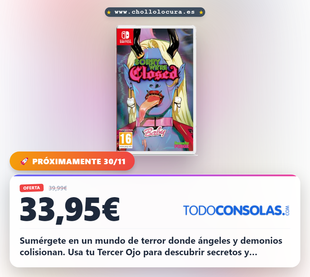 Disfruta de Sorry We're Closed Premium Edition en Nintendo Switch: terror de supervivencia con ángeles y demonios