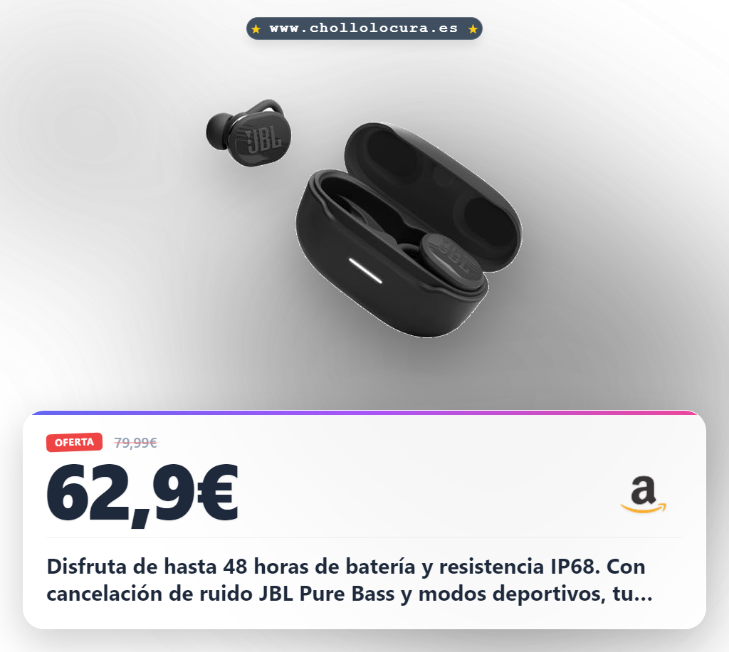 Disfruta de hasta 48 horas de batería y resistencia IP68. Con cancelación de ruido JBL Pure Bass y modos deportivos, tu música siempre está al alcance. Conecta sin límites y concéntrate en lo que importa.