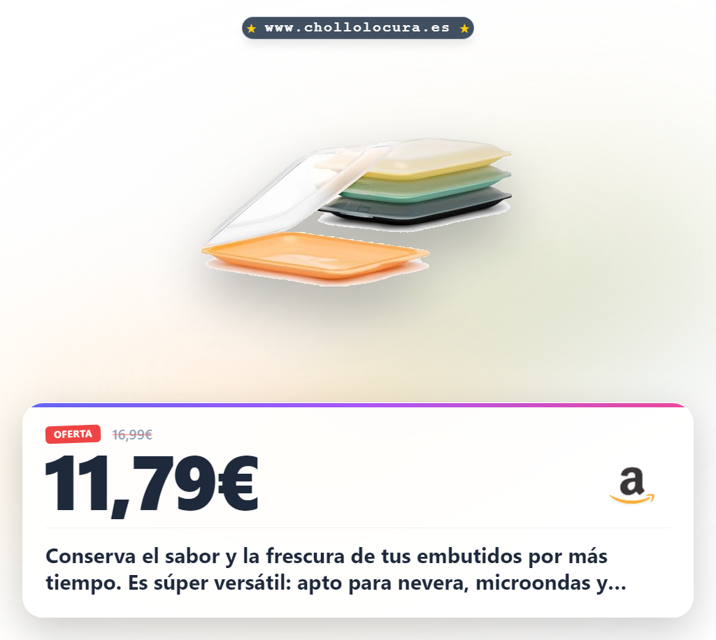 Consigue este set de 4 porta embutidos Fresh apilable para conservar tus fiambres al mejor precio