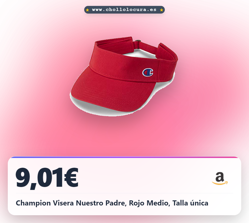 Champion Visera Nuestro Padre, Rojo Medio, Talla única