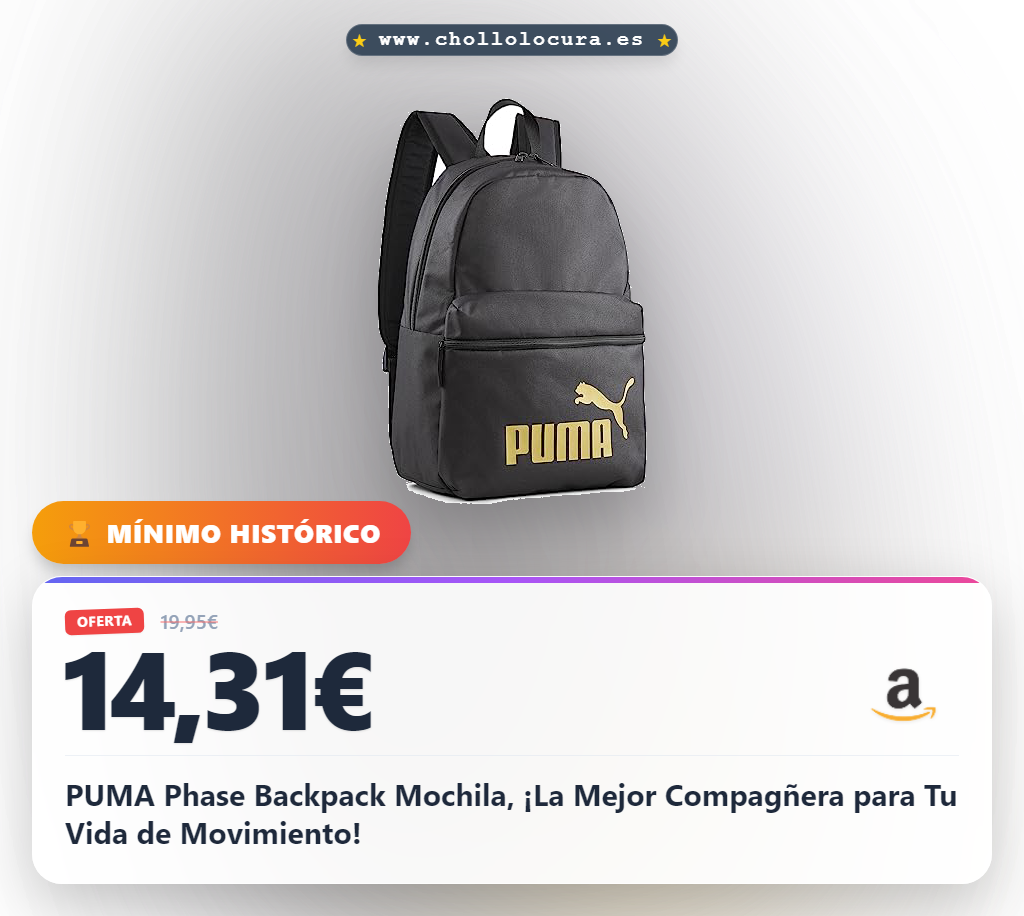PUMA Phase Backpack: La Mejor Compañera para Tu Vida Cotidiana