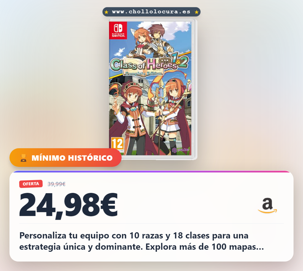 Encuentra Class of Heroes 1 & 2 Complete Edition para Nintendo Switch con personalización avanzada y gráficos remasterizados