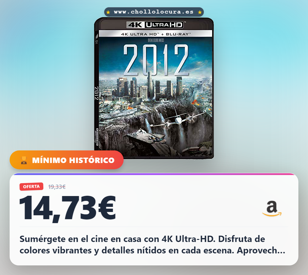 Compra el Blu-ray 4K Ultra-HD y vive una experiencia inmersiva al mejor precio de chollo