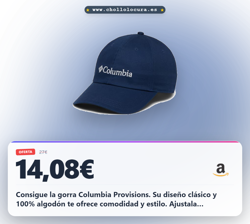 Aprovecha la gorra clásica Columbia Provisions de algodón ajustable en color Navy al mejor precio