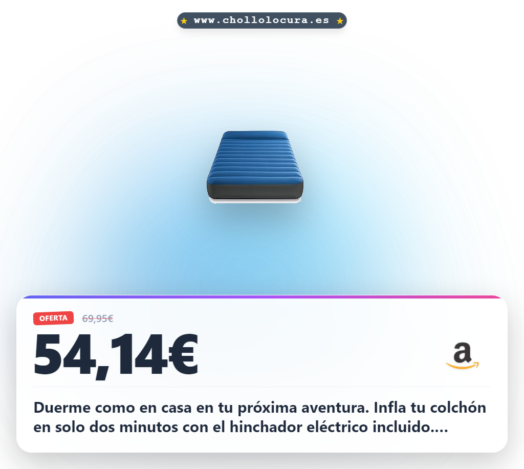 Llévate el colchón hinchable TruAire para camping: ligero, cómodo y con hinchador eléctrico al mejor precio