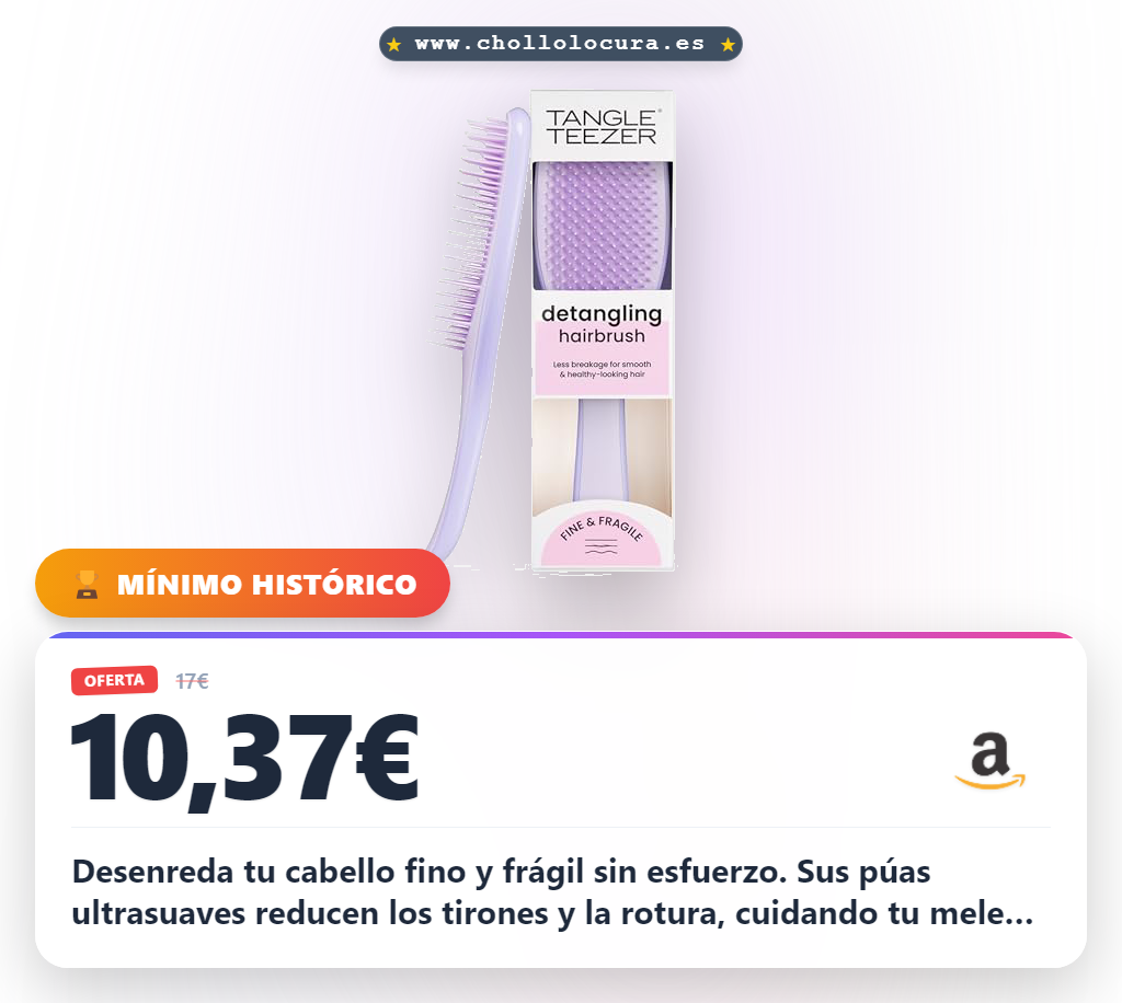 Consigue el cepillo desenredante Tangle Teezer Fine and Fragile para cabello fino y frágil al mejor precio