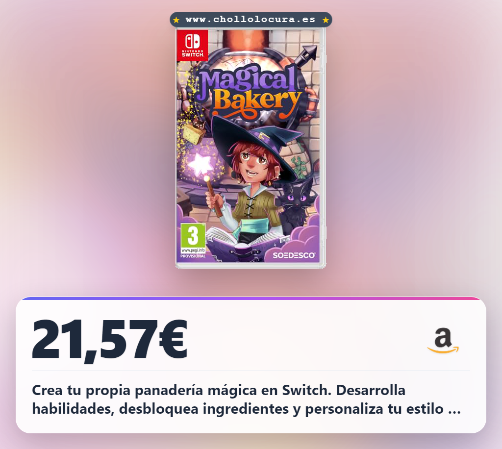 Encuentra la Magical Bakery para Nintendo Switch con magia y personalización de personajes en oferta histórica