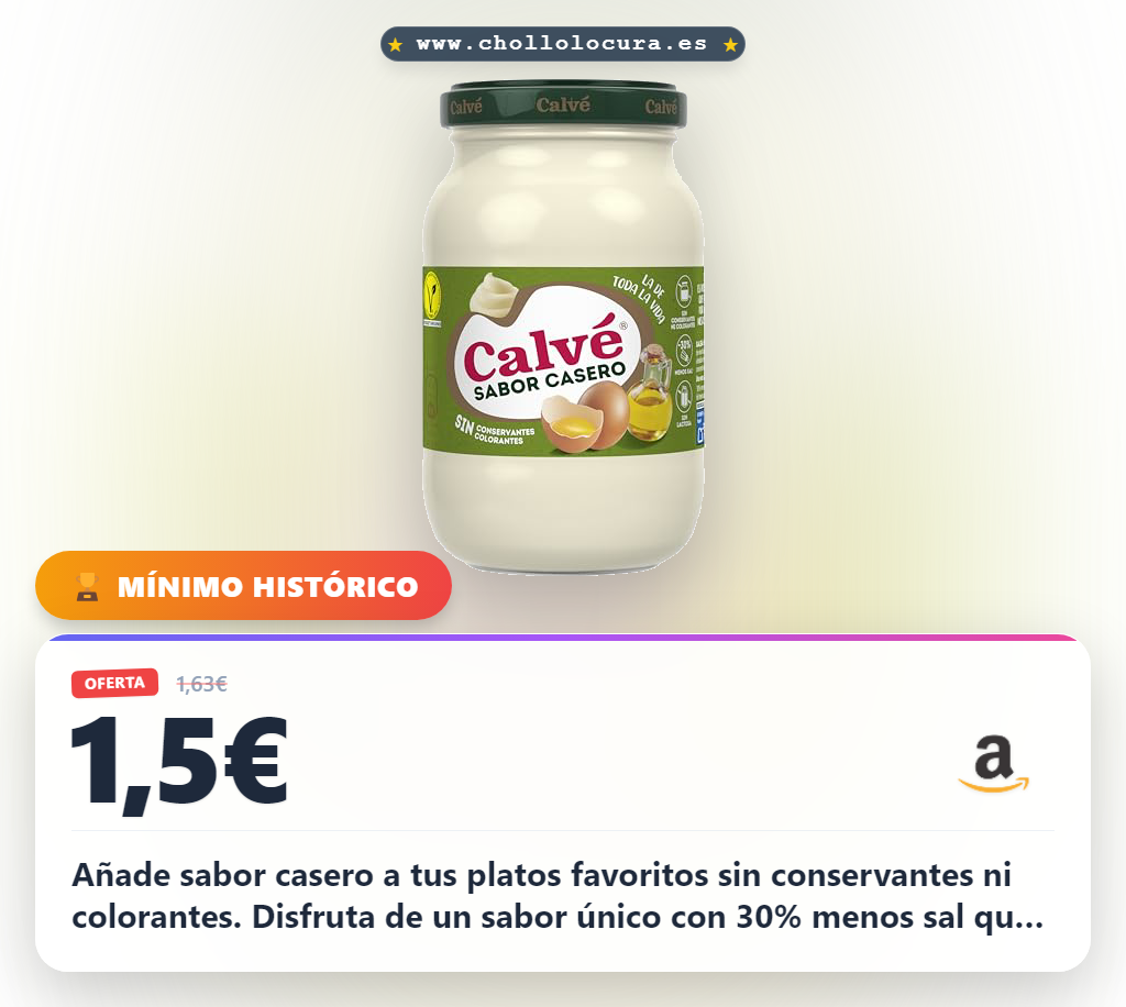 Disfruta de la salsa casera sin conservantes y 30% menos sal para vegetarianos en oferta histórica