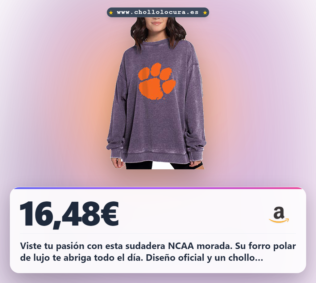 Adquiere esta Sudadera Chicka-D NCAA Morado para Mujer, forro polar de lujo y diseño oficial en oferta.