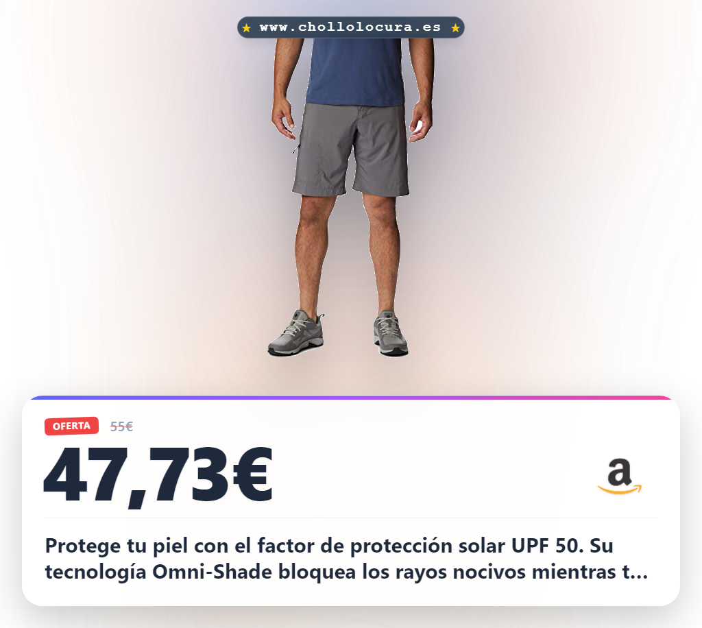Aprovecha estos Pantalones Cortos Columbia Silver Ridge Utility con protección UPF 50 al mejor precio