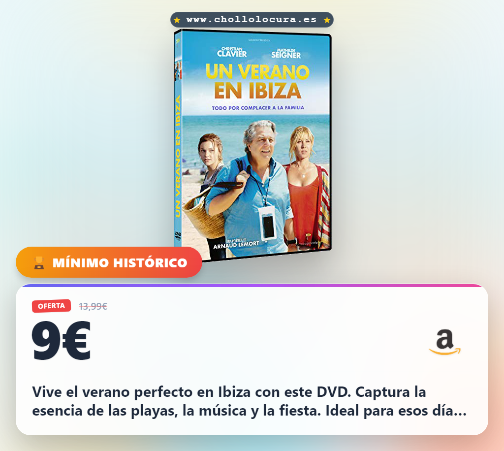 Compra el DVD Un Verano En Ibiza y vive el verano perfecto con este chollo en oferta