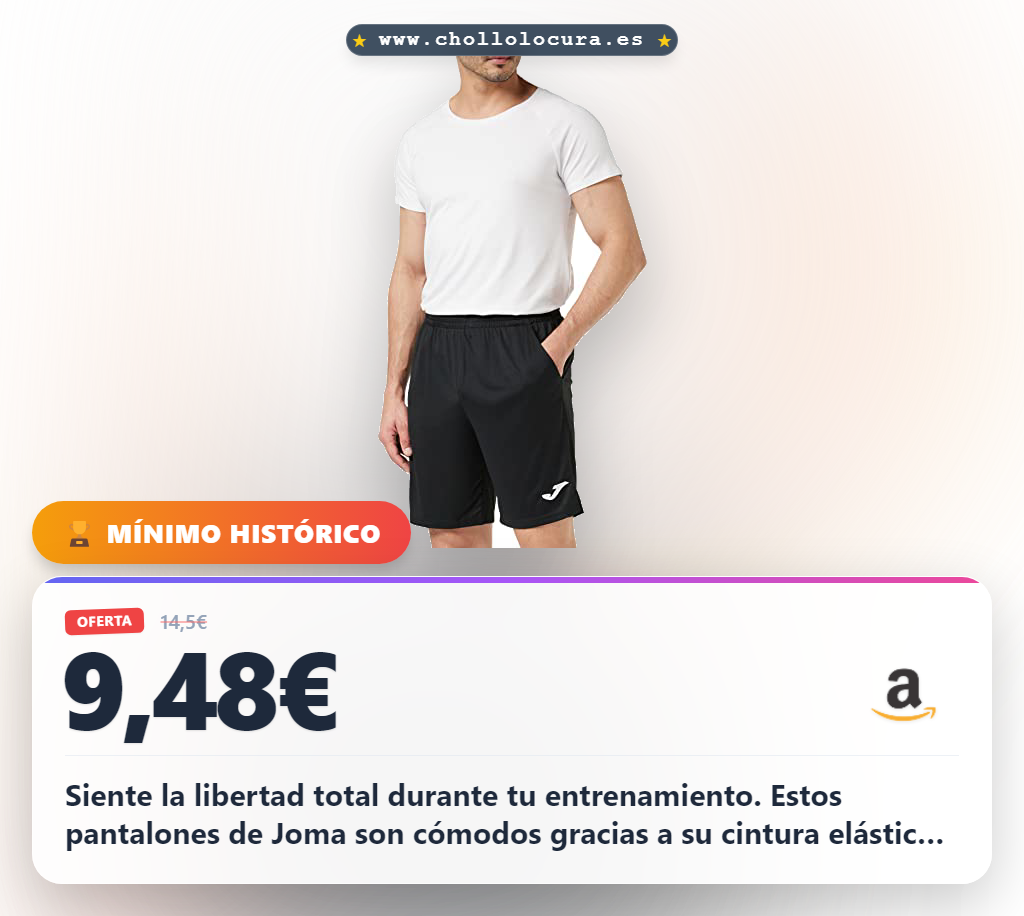 Adquiere los pantalones cortos Joma Bermuda Drive para hombre con tejido de punto y cintura elástica en oferta