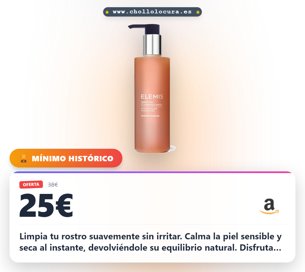 Ahorra en el limpiador facial ELEMIS Sensitive para piel sensible y seca. Limpia y calma tu cutis al mejor precio