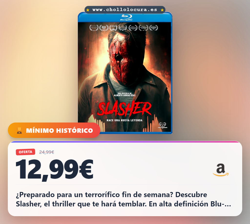 ¿Descubre el terror más salvaje de la temporada en alta definición? Slasher: Terror con toques de comedia negra - Edición Española [BluRay] +18