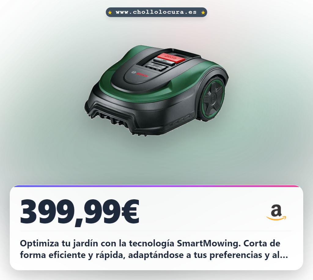 Aprovecha el robot cortacésped Bosch Indego S+ 500 SmartMowing con control por voz al mejor precio