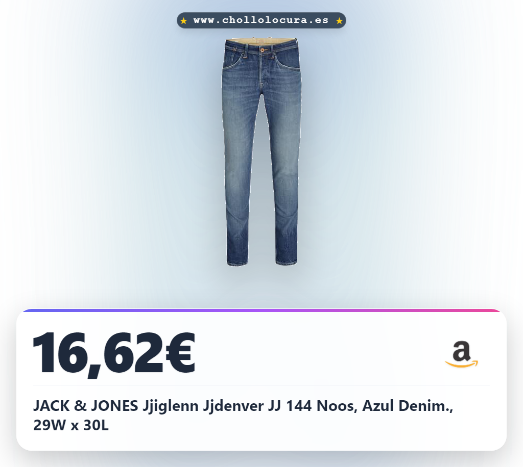 JACK & JONES Jjiglenn Jjdenver JJ 144 Noos, Azul Denim., 29W x 30L