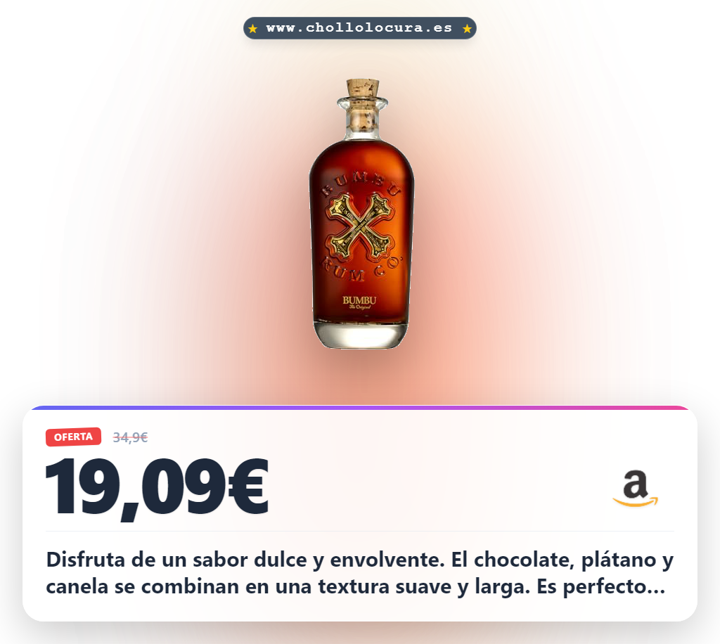 Aprovecha el Bumbu The Original con sabor a chocolate y plátano para tus cócteles en oferta histórica