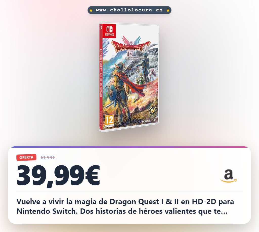 Aprovecha la magia de Dragon Quest I & II en HD-2D para Nintendo Switch y disfruta dos historias de héroes valientes