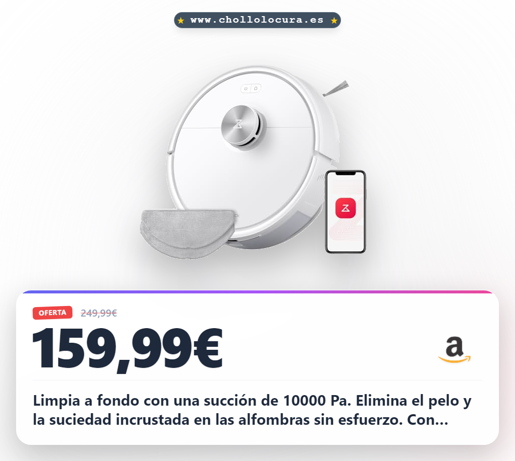 Aprovecha el robot aspirador Roborock Q7 M5 con succión HyperForce de 10000 Pa en oferta histórica