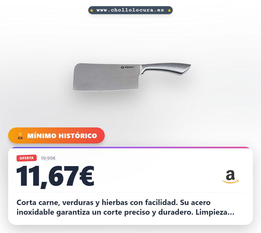 Consigue el cuchillo de carne de cocina en acero inoxidable 31 cm para cortar carne y verduras al mejor precio
