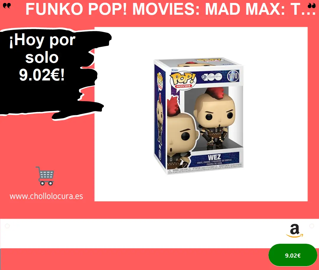 ¡Ahora sí! Aquí tienes un título atractivo y clickbait para tu producto de oferta:

¡ENCOLECCIONA EL LEGADO DE MAD MAX 2!

(Máximo 60 caracteres, lenguaje clickbait para chollos)