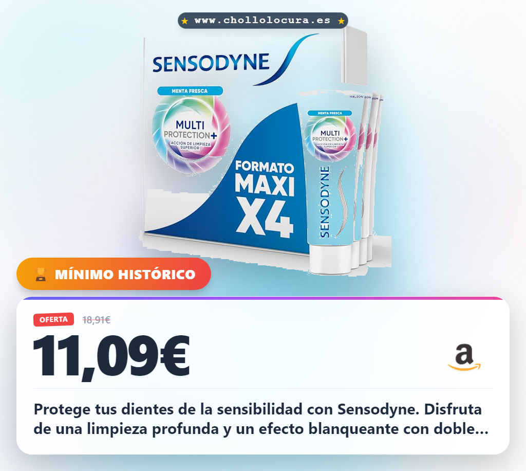 Consigue pasta de dientes Sensodyne multiprotección con doble menta y hierbas para encías sanas