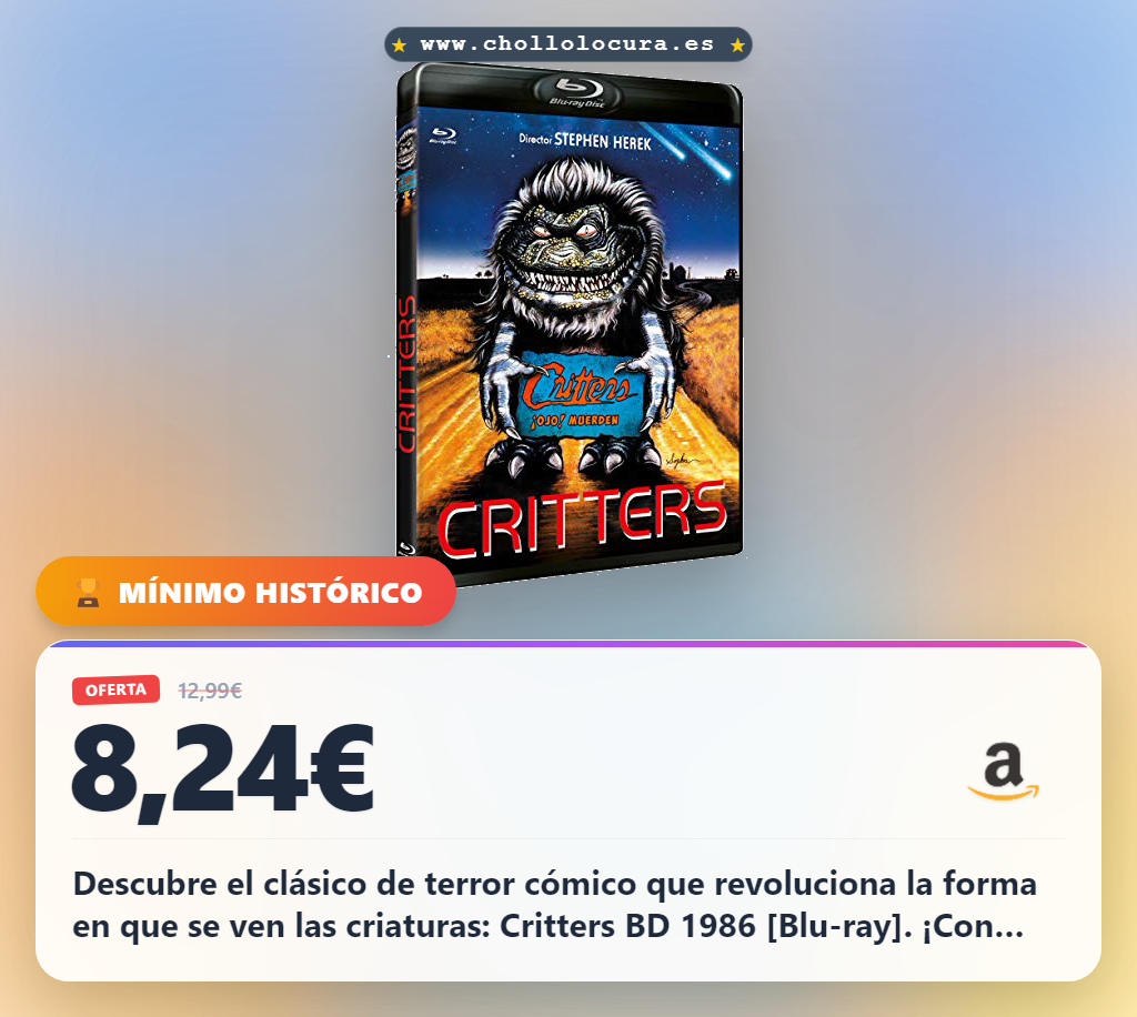 Descubre el clásico de terror Critters en Blu-ray con audio y subtítulos en español - ¡Comienza a disfrutar!