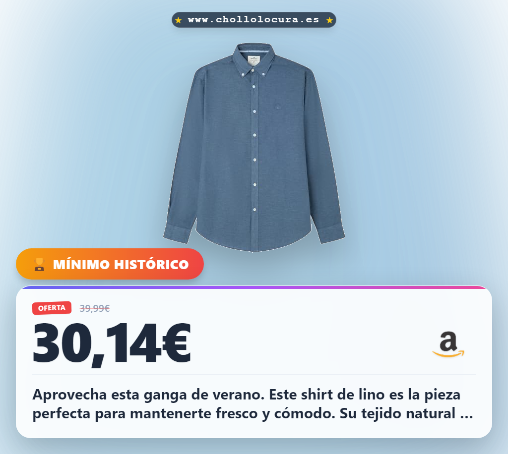 Aprovecha la camisa de lino Springfield básica. Consigue estilo y frescura en oferta al mejor precio