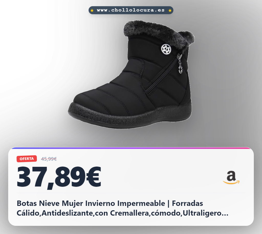 Botas Nieve Mujer Invierno Impermeable | Forradas Cálido,Antideslizante,con Cremallera,cómodo,Ultraligero botines,boots,para exterior