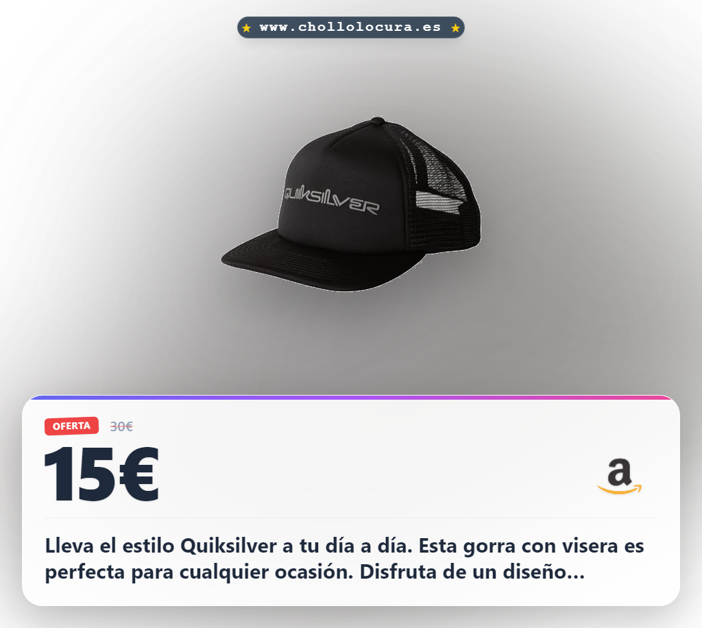 Consigue el gorro Quiksilver Omni Trucker para hombre con visera en Anthracite al mejor precio de oferta