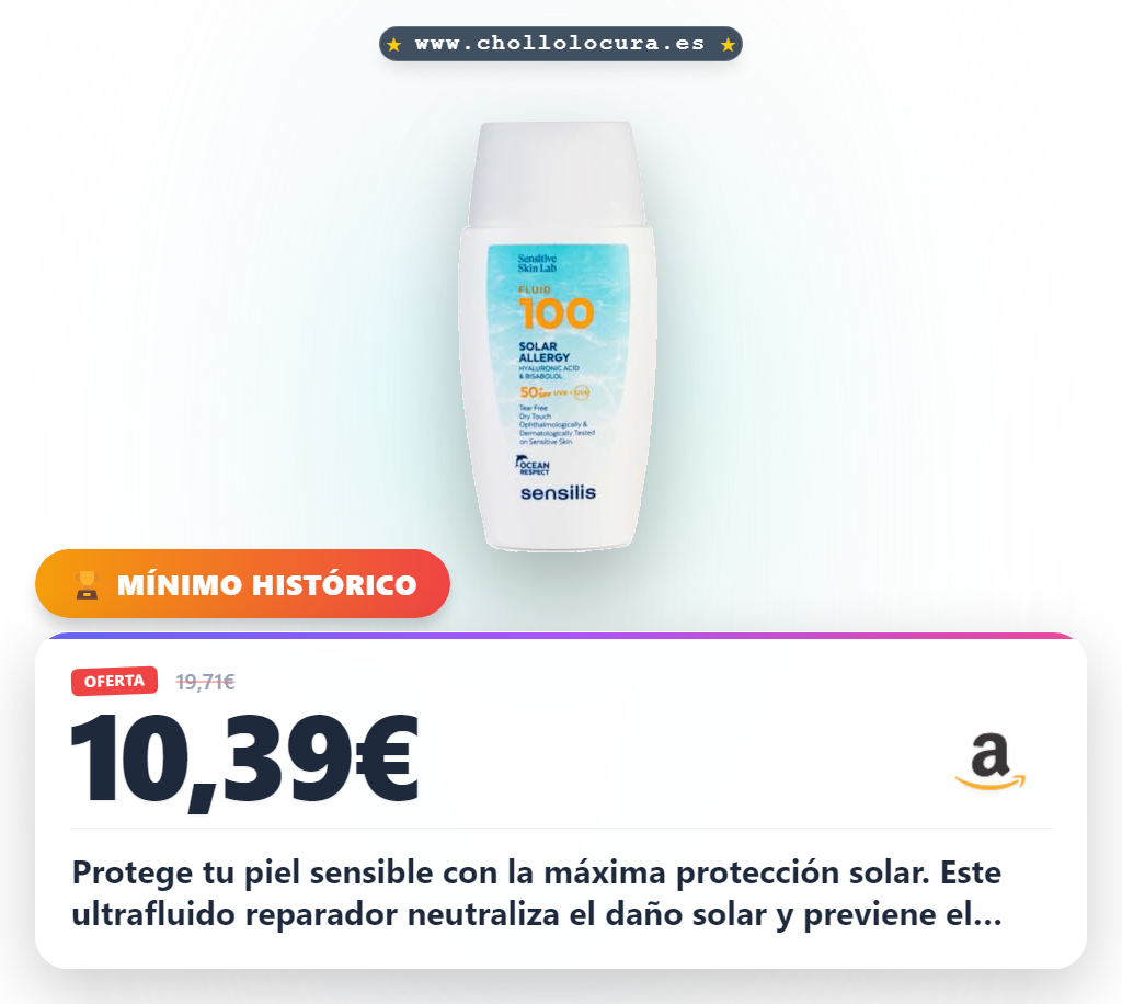Protege tu piel sensible con la máxima protección solar. Este ultrafluido reparador neutraliza el daño solar y previene el envejecimiento. Gracias al Ácido Hialurónico y Vitamina E, calma e hidrata tu rostro. Ideal para pieles claras y reactivas.