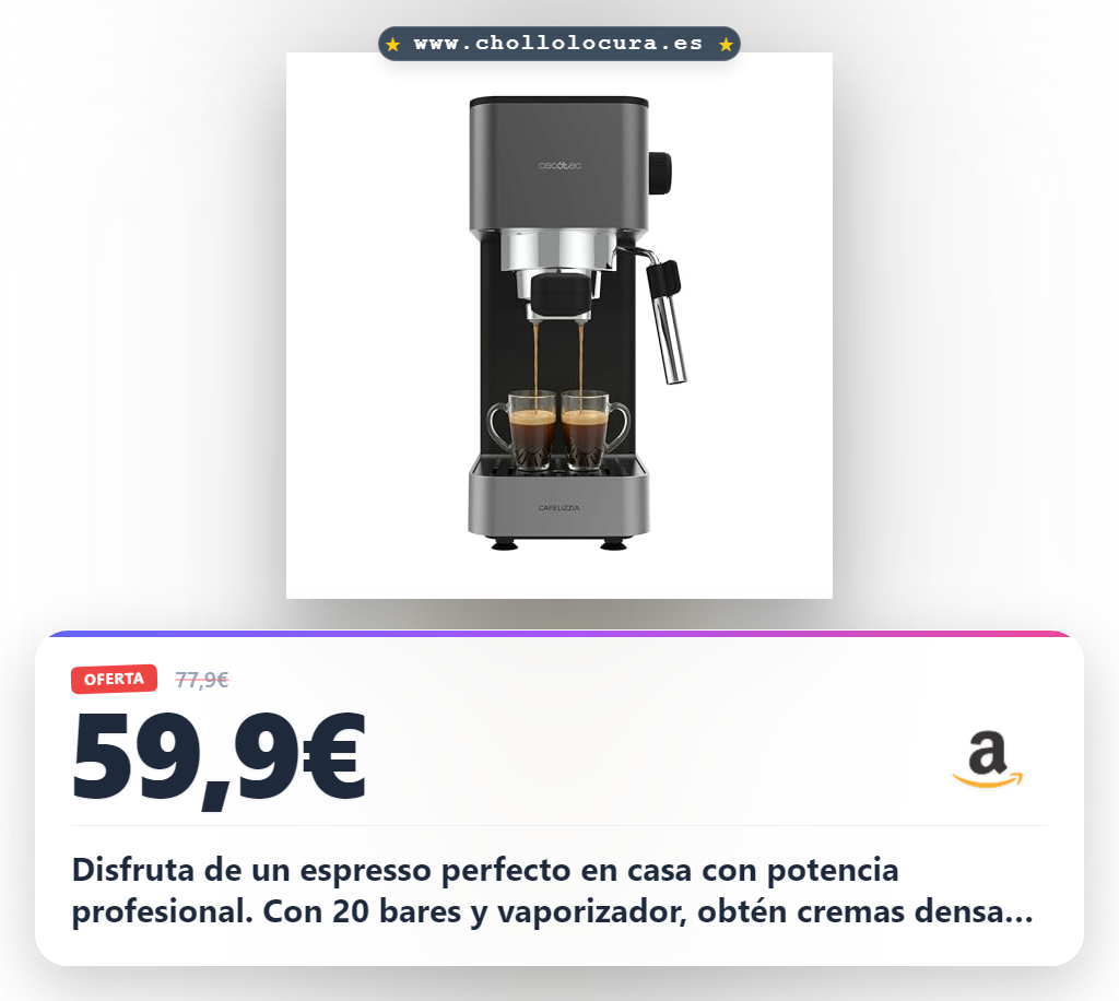 Consigue la cafetera Express Manual Cafelizzia 690 con vaporizador y Thermoblock al mejor precio
