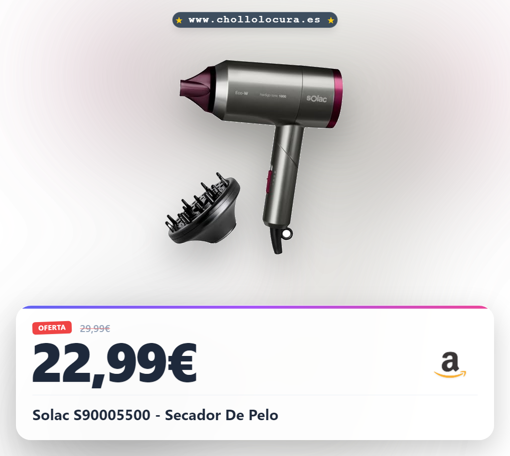Solac S90005500 - Secador De Pelo
