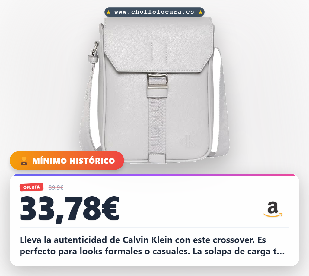 Lleva la autenticidad de Calvin Klein con este crossover. Es perfecto para looks formales o casuales. La solapa de carga te da la practicidad que necesitas. Un accesorio original y duradero para ti.
