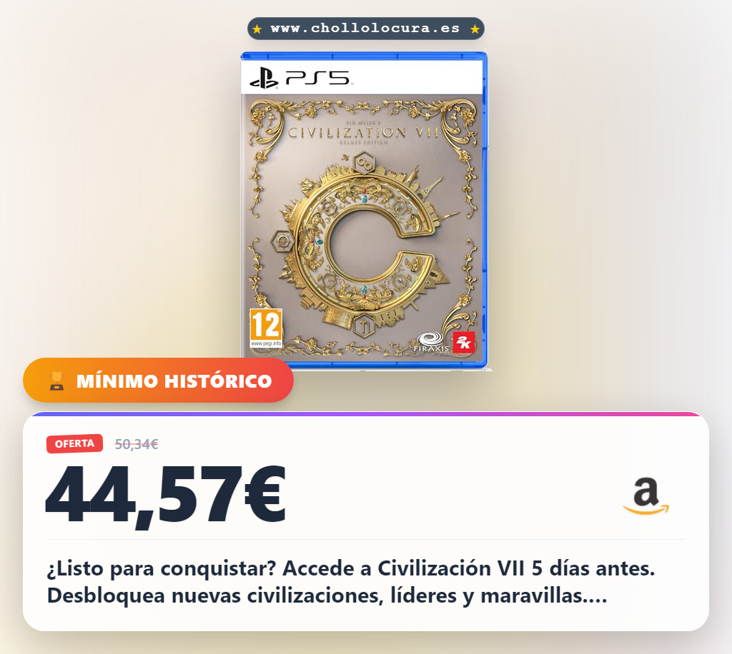 Descubre Civilization VII PS5 Deluxe Edition: Acceso anticipado y Colección Encrucijadas al mejor precio