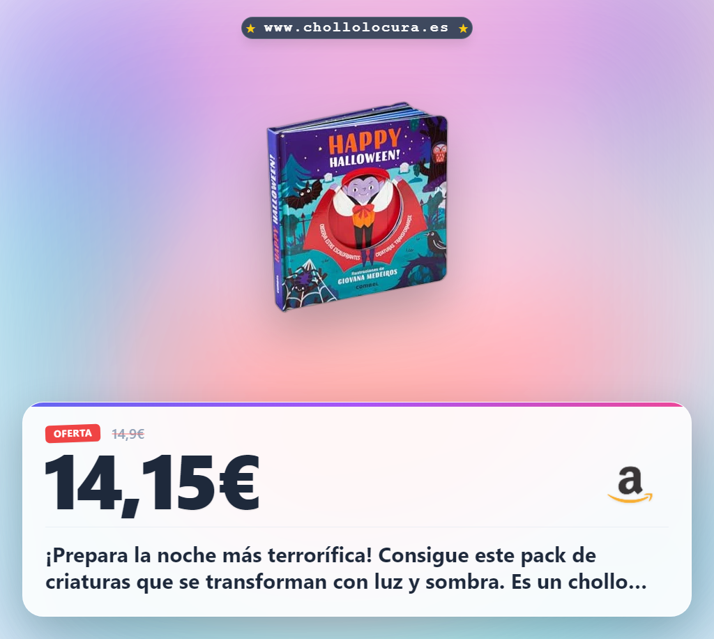 ¡Prepara la noche más terrorífica! Consigue este pack de criaturas que se transforman con luz y sombra. Es un chollo para que tu fiesta de Halloween sea inolvidable. ¡No te quedes sin ellas!