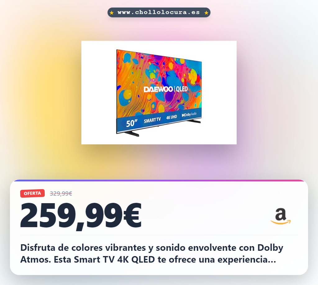 Aprovecha la QLED Smart TV 4K Ultra HD con Dolby Atmos y Alexa, disfruta de colores vibrantes y diseño sin marcos