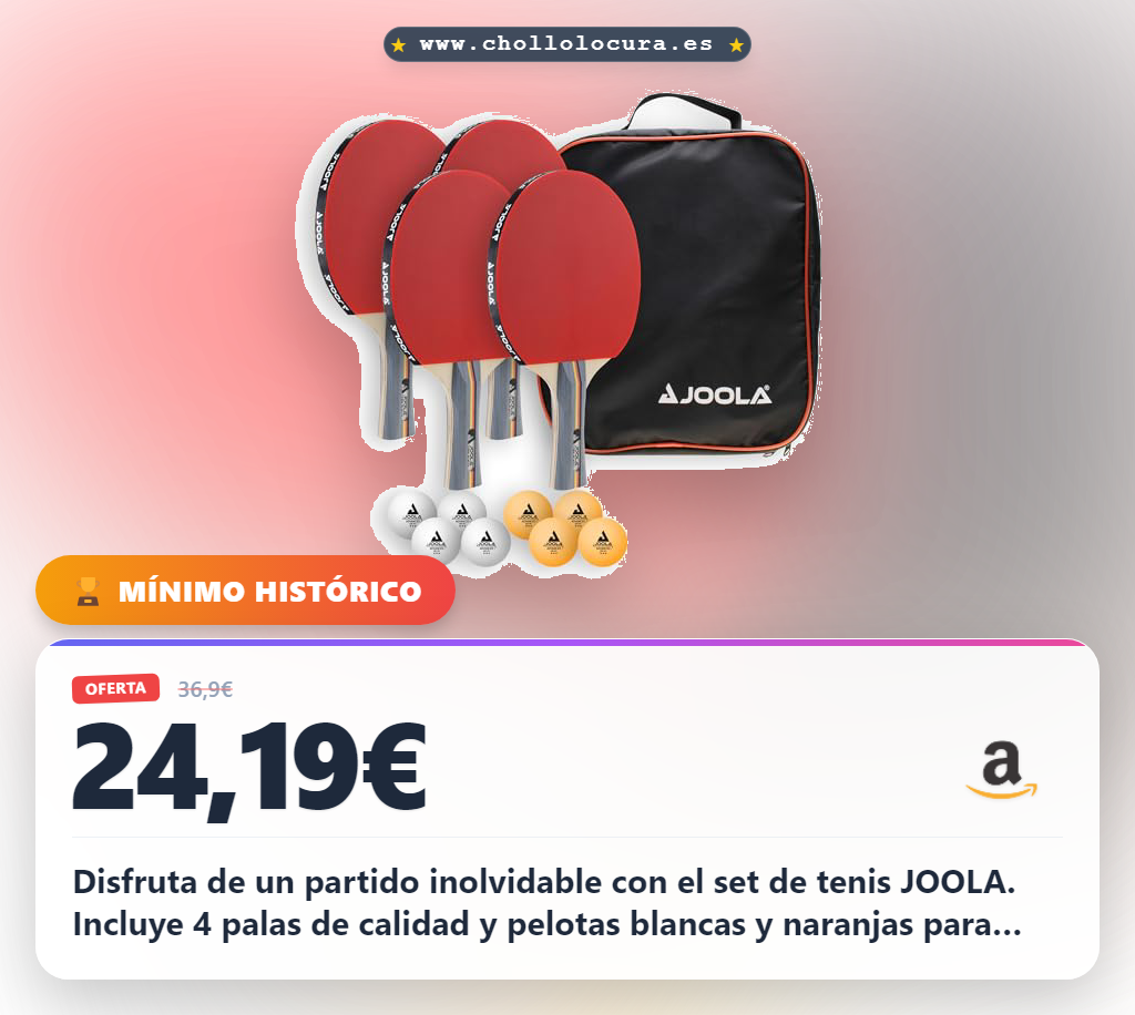Aprovecha el Set de Tenis JOOLA Team School unisex multicolor con 4 pelotas en oferta histórica