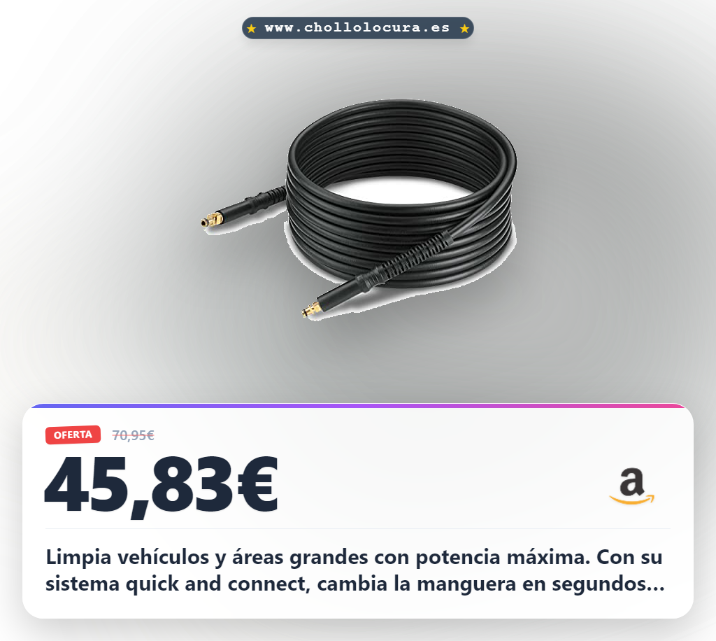 Compra la manguera Kärcher H 9 Q de alta presión 9m quick connect para hidrolimpiadoras al mejor precio