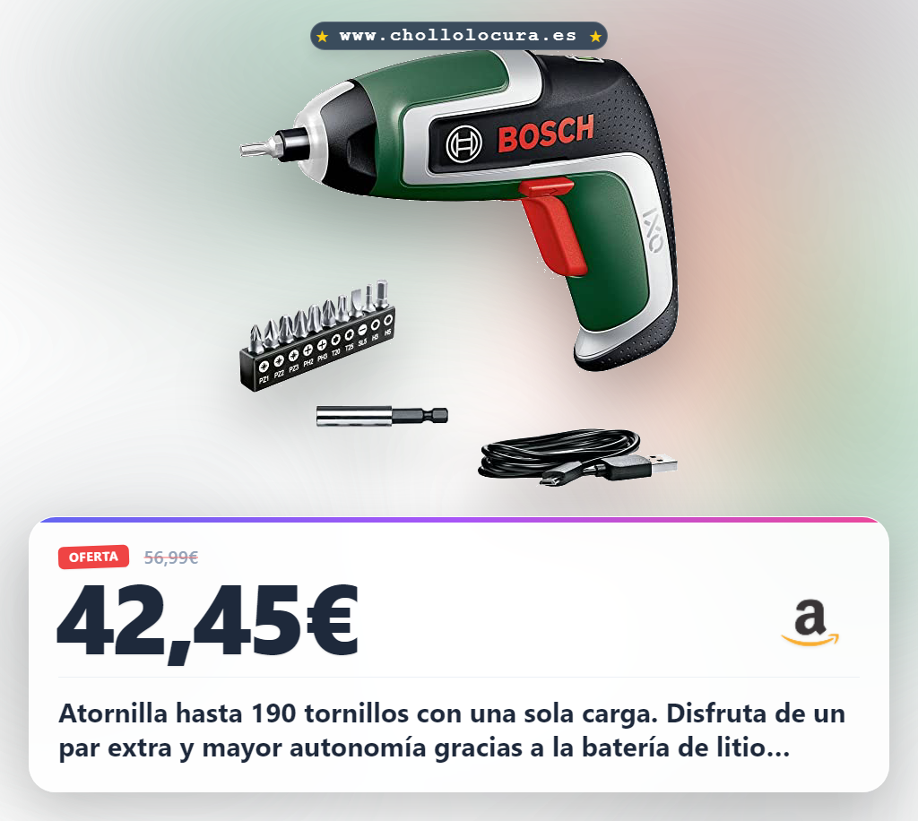 Consigue el atornillador a batería IXO 7ª generación con 20% más par y 190 tornillos en oferta