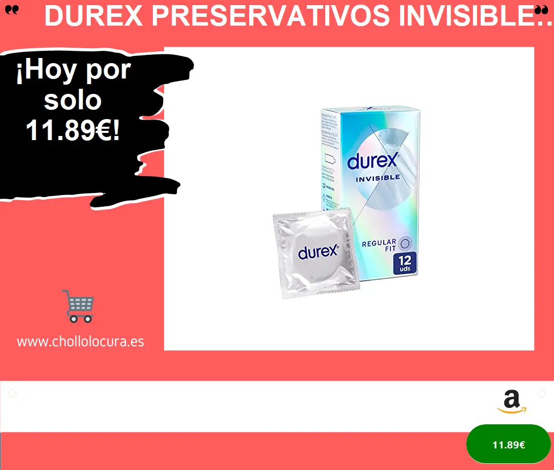 Descubre el secreto de la sensación: Preservativos Durex Invisibles Extra Sensitivos, 12 condones para una experiencia sin igual