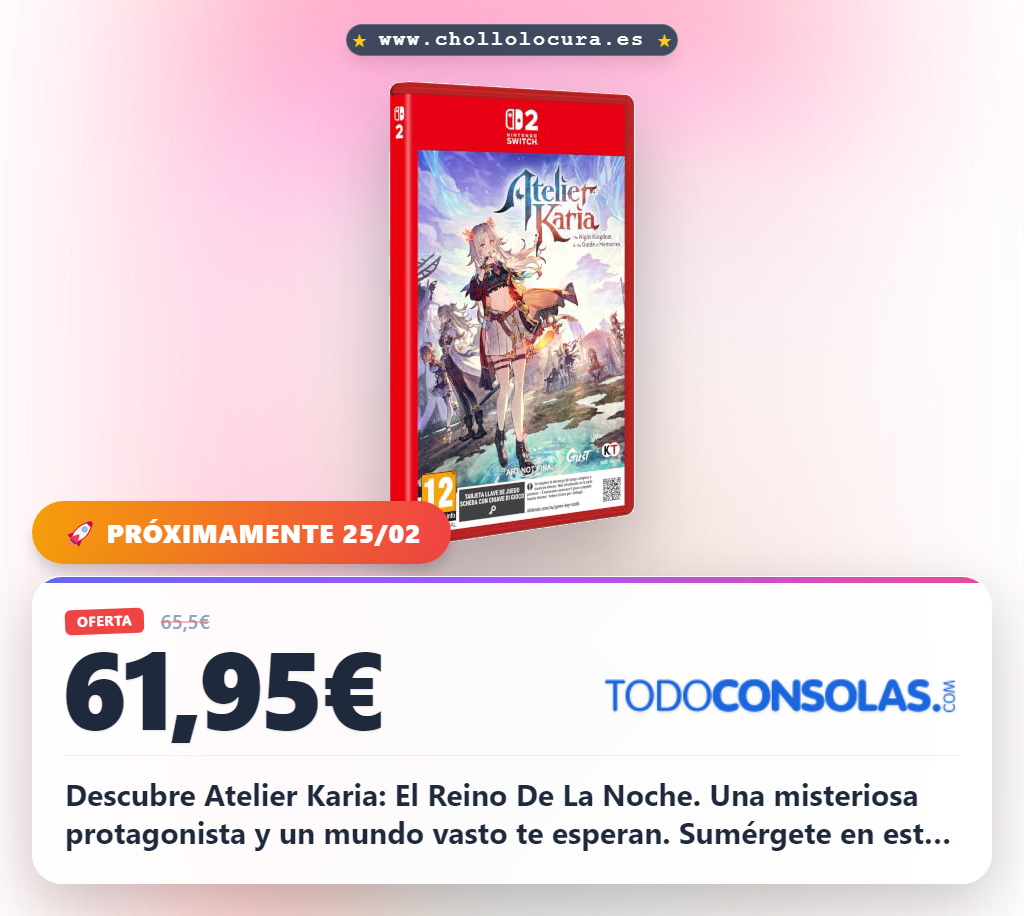 Disfruta de Atelier Karia: El Reino De La Noche, una nueva aventura con misterio y un mundo por explorar al mejor precio.