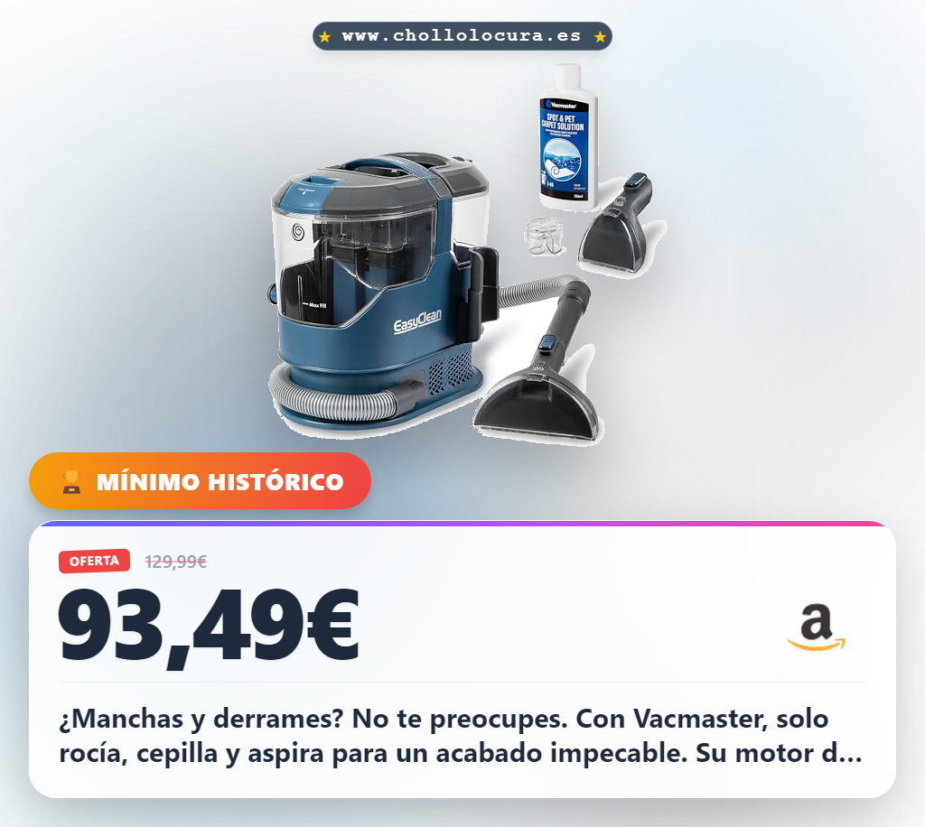 Encuentra el Aspirador de Alfombras Vacmaster multisuperficie con 800W en oferta histórica y al mejor precio