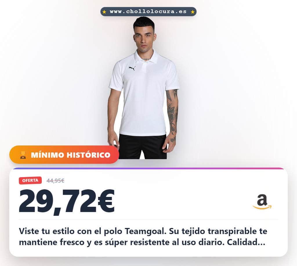 Compra el Polo Unisex PUMA Teamgoal cómodo y duradero al mejor precio de la temporada