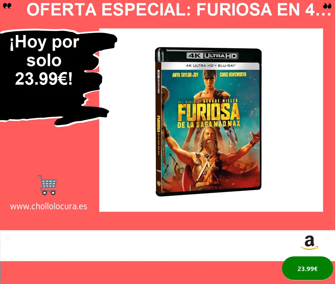 Oferta especial: Furiosa en 4K UHD + Blu-ray