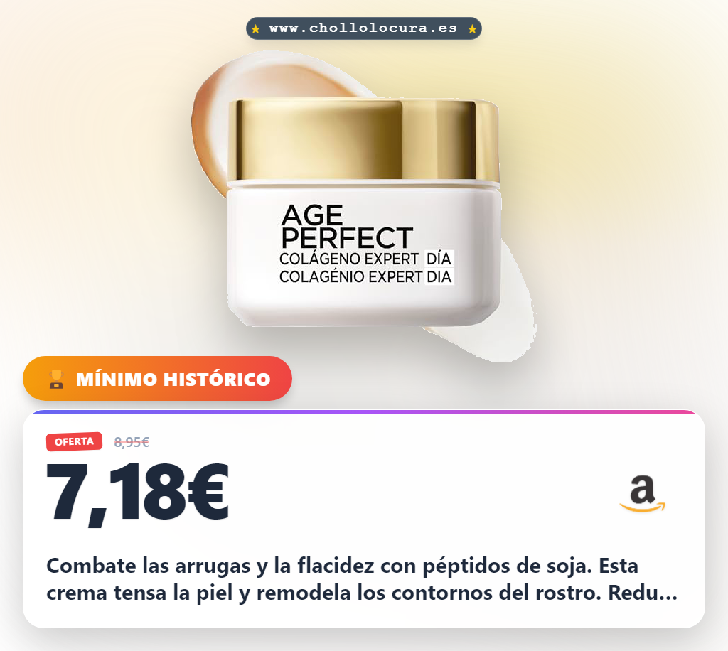 Aprovecha la crema L'Oreal Paris Dermo Expertise Age Perfect para combatir arrugas y manchas con péptidos de soja