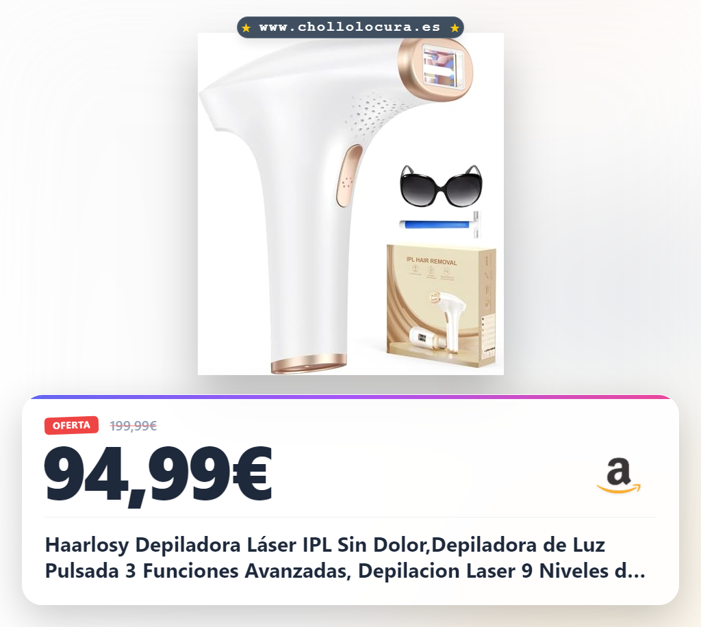 Haarlosy Depiladora Láser IPL Sin Dolor,Depiladora de Luz Pulsada 3 Funciones Avanzadas, Depilacion Laser 9 Niveles de Energía para Mujeres y Hombres, Ideal para Rostro, Bikini y Cuerpo LCN1202