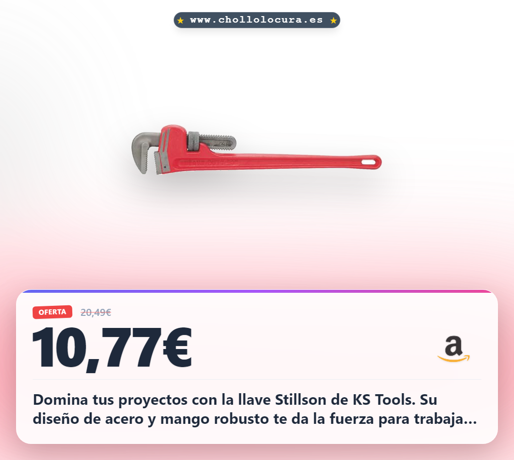 Compra la llave Stillson KS 111.3500 de acero ajustable para uso manual al mejor precio