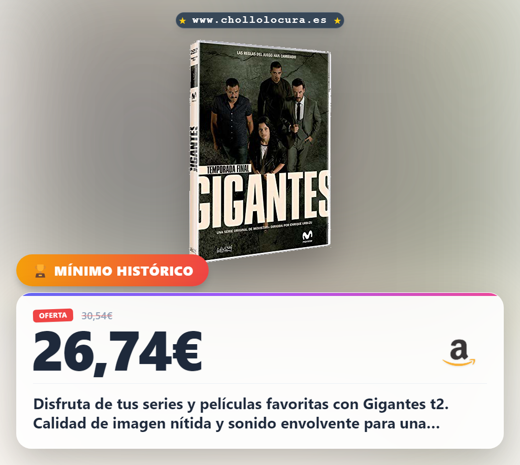 Consigue los Gigantes t2 DVD y disfruta de la colección completa a precio de chollo en oferta histórica al mejor precio.